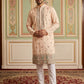 Men Silk Blend Embroidered Kurta Pyjama Set ( 65KP P 5525Peach )