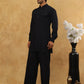 Men’s Ethnic Viscose Rayon Kurta Set with Front Placket ( 65KP 5527Black )