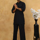 Men’s Ethnic Viscose Rayon Kurta Set with Front Placket ( 65KP 5527Black )