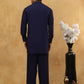 Men’s Ethnic Viscose Rayon Kurta Set with Front Placket ( 65KP 5527Navy )