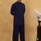 Men’s Ethnic Viscose Rayon Kurta Set with Front Placket ( 65KP 5527Navy )