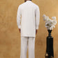 Men’s Ethnic Viscose Rayon Kurta Set with Front Placket ( 65KP 5527White )