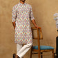 Men’s Printed & Embroidered Kurta Set ( 65KP P 5529Multi )