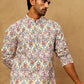 Men’s Printed & Embroidered Kurta Set ( 65KP P 5529Multi )