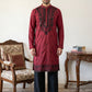 Men’s Classic Silk Blend Kurta & Korean Pants with Rich Embroidery