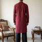 Men’s Classic Silk Blend Kurta & Korean Pants with Rich Embroidery