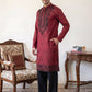 Men’s Classic Silk Blend Kurta & Korean Pants with Rich Embroidery