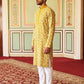 Floral Embroidered Viscose Rayon Kurta Set ( 65KP P 5533Mustard )