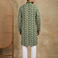 Floral Embroidered Viscose Rayon Kurta Set ( 65KP P 5533Olive )