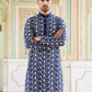 Floral Embroidered Viscose Rayon Kurta Set ( 65KP P 5533Peacock )