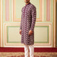 Floral Embroidered Viscose Rayon Kurta Set ( 65KP P 5533Purple )