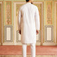 Men’s Cotton Blend Embroidered Kurta Set ( 65KP P 5537White )