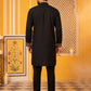 Men’s Imported Japanese Embroidered Kurta Pyjama Set ( 65KP B-P 5538Black )