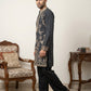 Men’s Japanese Fabric Embroidered Kurta with Korean Pants