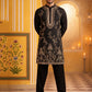 Men’s Imported Japanese Embroidered Kurta Pyjama Set ( 65KP B-P 5538Black )
