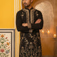 Men’s Imported Japanese Embroidered Kurta Pyjama Set ( 65KP B-P 5538Black )
