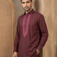 Premium Japanese Embroidery Pathani Kurta Set ( 65KP 5539Maroon )
