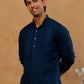 Men’s Silk Blend Thread Work Kurta Set ( 65KP W S 5543 Peacock )
