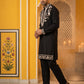 Premium Imported Japanese Embroidered Kurta Set ( 65KP 5544Black )