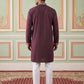 Premium Imported Japanese Embroidered Kurta Set ( 65KP 5544Purple )