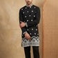 Imported Japanese Embroidered Kurta Set ( 65KP 5547Black )