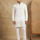 Imported Japanese Embroidered Kurta Set ( 65KP 5547White )