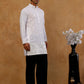 Premium Japanese Fabric Embroidered Kurta with Korean Pants ( 65KP PJ11B J 5547 White )