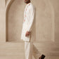 Cotton Blend Floral Embroidered Kurta Set