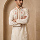 Cotton Blend Floral Embroidered Kurta Set