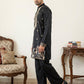 Cotton Blend Floral Embroidered Kurta Set