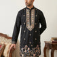Cotton Blend Floral Embroidered Kurta Set