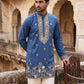 Cotton Blend Floral Embroidered Kurta Set