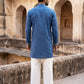 Cotton Blend Floral Embroidered Kurta Set