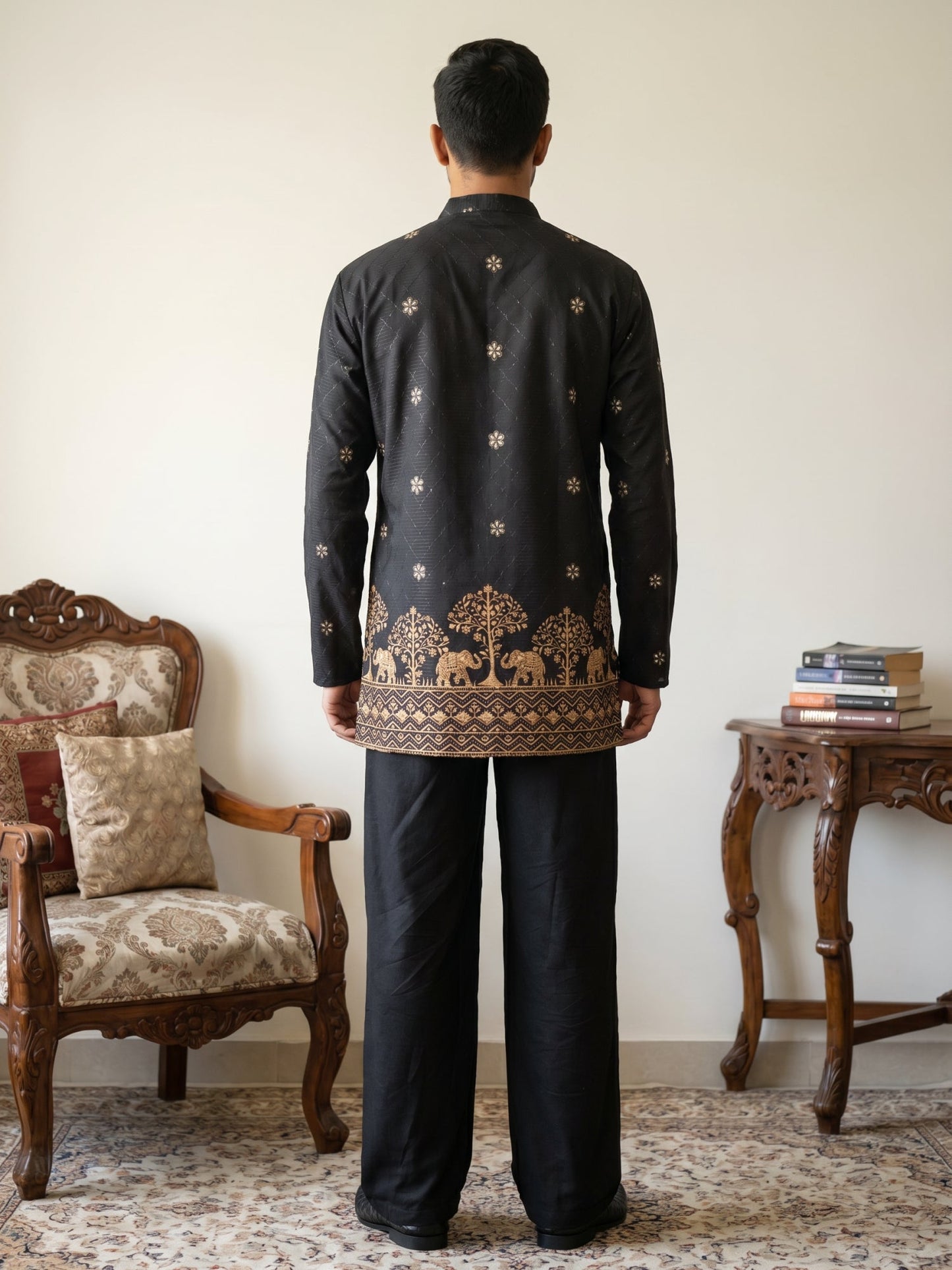 Premium Printed & Thread Work Kurta with Korean Pants
