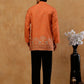 Premium Printed & Thread Work Kurta with Korean Pants ( 65KP PJ11B P 5553 Orange )