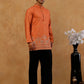 Premium Printed & Thread Work Kurta with Korean Pants ( 65KP PJ11B P 5553 Orange )