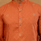 Premium Printed & Thread Work Kurta with Korean Pants ( 65KP PJ11B P 5553 Orange )