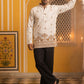 Premium Printed & Thread Work Kurta with Korean Pants ( 65KP PJ11B 5553White ) [FF] [D-3]