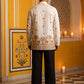 Premium Printed & Thread Work Kurta with Korean Pants ( 65KP PJ11B 5553White ) [FF] [D-3]