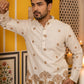 Premium Printed & Thread Work Kurta with Korean Pants ( 65KP PJ11B 5553White ) [FF] [D-3]