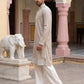 Men's Silk Blend Embroidered Kurta with Korean Pants