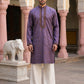 Men's Cotton Blend Embroidered Kurta with Korean Pants