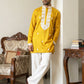 Men's Embroidered Silk Blend Kurta & Korean Pants