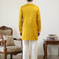 Men's Embroidered Silk Blend Kurta & Korean Pants
