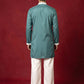 Men's Embroidered Silk Blend Kurta & Korean Pants