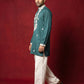Men's Embroidered Silk Blend Kurta & Korean Pants