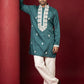Men's Embroidered Silk Blend Kurta & Korean Pants