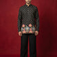 Men's Floral Printed Kurta with Korean Pants