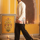 Men's Floral Printed Kurta with Korean Pants ( 65KP PJ11B 5566White ) [FF] [H-6]