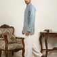 Men's Floral Printed & Thread Work Kurta with Korean Pants